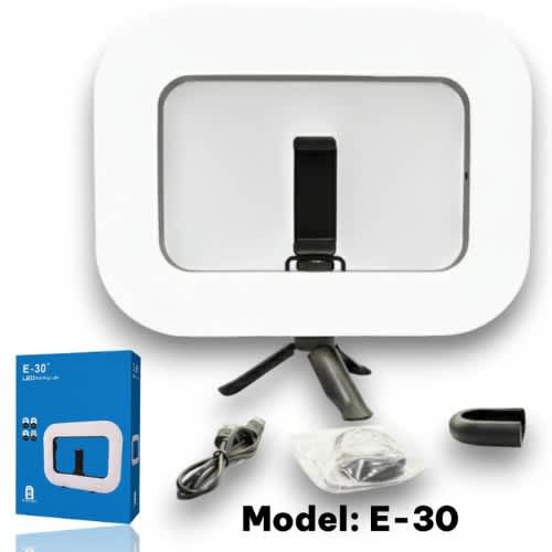 E-30 Rectangular Led Soft Ring Light With Remote & 3600mah Battery -Dimmable- 3-color Temp
