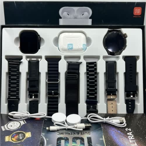 I80 Suit Extreme - 2 Smartwatches + Wireless Earbuds + 7 Straps - 10-in-1 Gift Set - View 7