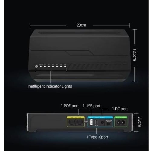 Mini Dc Ups Ske Poe-930p-lfp - 24000mah - View 2