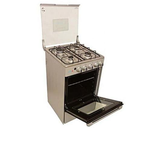 Standing Gas Cooker With Oven - 4 Burner - Grey - Ck5400 - 50cm X 50cm - View 2