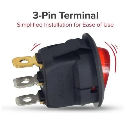 Red Illuminated On/off Switch 20a 12v Dc. - View 3