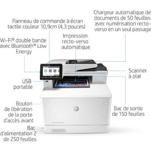 Color Laserjet Pro Mfp M479fdn Printer - w1a79a - View 5