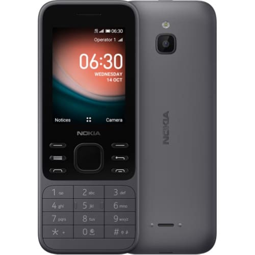 6300 4G - 2.4"QVGA - 4GB ROM - 512MB RAM - Dual SIM - 1500mAh - Black - View 1
