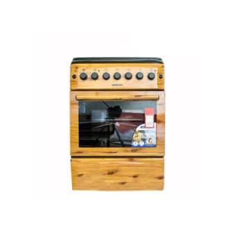 3 Gas Burner 1 Hot Plate With Gas Oven - Wood - 60x60cm - View 3