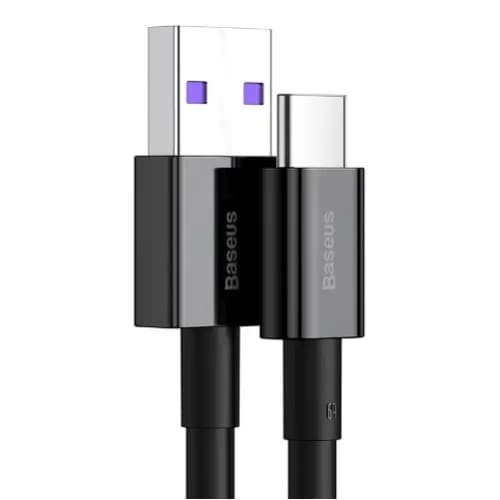 Baseus Superior Series 66w Fast Charging Usb To Type-c Data Cable (1m) - Black - View 2