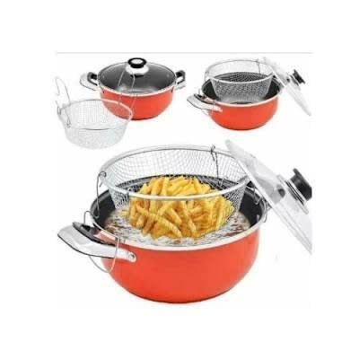 3-in-1 Nonstick Cooker / Fryer and Steamer - 28cm - View 2