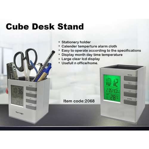 Time Clock Computer Stand Cube Desk Stand With Digital Clock - Buy Online | Konga