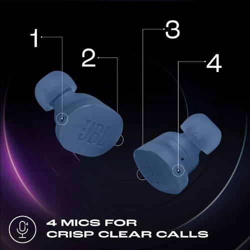 Jbl Tune Buds Anc Wireless Earbuds 48h Battery Zero Noise - Blue - View 4
