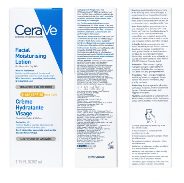 Facial Moisturizing Lotion Spf 50 For Normal To Dry Skin With 3 ceramides, Niacinamide & Vit E 52ml - View 4