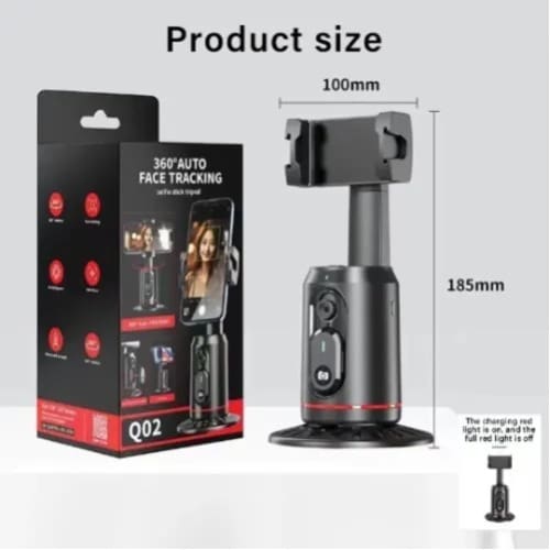 Q02 360 Auto Face Tracking Phone Holder/selfie Stick - View 3