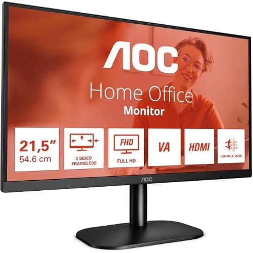 22b2h - 22 Inch Fhd Monitor, 75hz, Va, 7ms Frameless Design - View 2