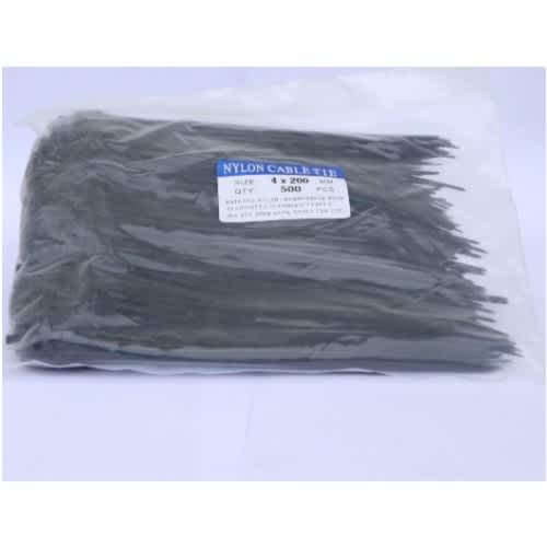 Nylon Cable Zip Ties - 500pcs - Black - View 2