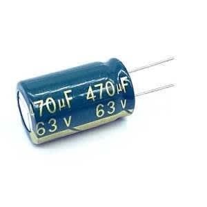 High Frequency Low Impedance 470uf Aluminum Electrolytic Capacitor - 5 Pcs - 63v - View 2