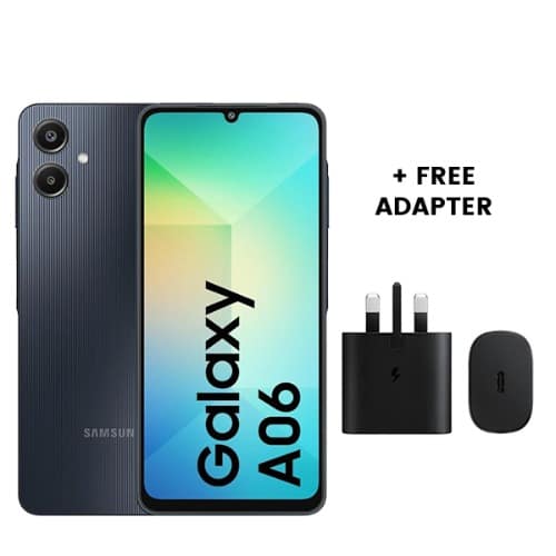 Galaxy A06 - 6.7" - 4GB Ram - 128GB Rom - 5000mah - Black - Plus Free Adapter