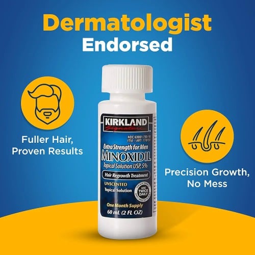 Minoxidil 5% Hair & Beard Regrowth, Topical Solution- 60ml - View 2