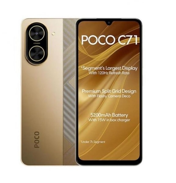 Xiaomi Poco C71- 6.88"- 4gb Ram - 128gb Rom- 50mp -5200mah- Gold - View 3