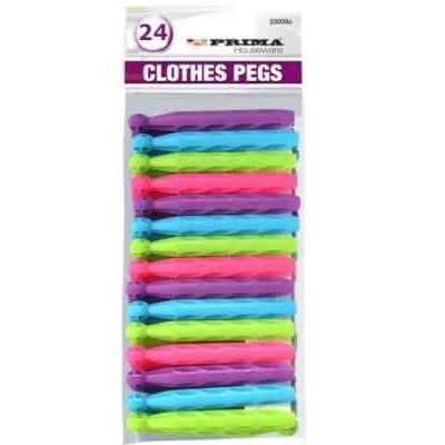 Multi-colour Clothes Pegs - 24pcs - View 4