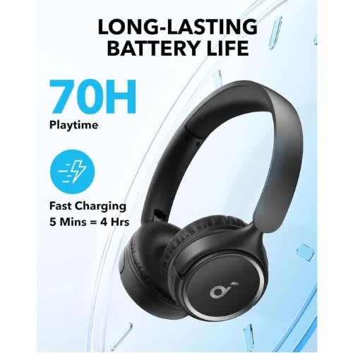 Soundcore H30i Wireless Headphones - Foldable - Pure Bass - 70h Playtime - Black - View 4