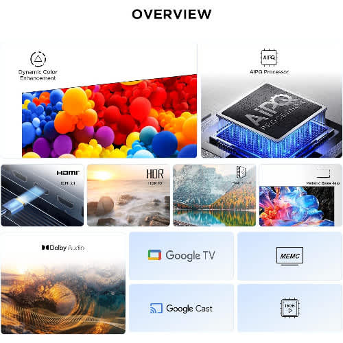 75-Inch 4K Ultra HD HDR Dolby Audio, Memc, Bezel-less Design,Smart Google TV-65P6K - View 2