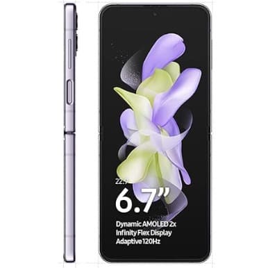 Galaxy Z Flip 4 - 6.7" 256GB ROM- 8GB RAM - Single Sim -5G - 3700mAh - Purple - View 3