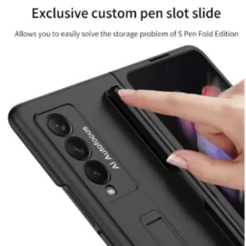 Case With In-built Screen, S-pen Holder & Kickstand For Samsung Galaxy Z Fold 3 - View 1