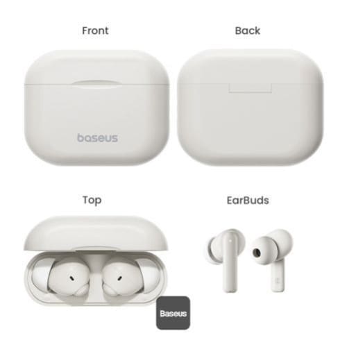 Baseus Bowie E17 True Wireless Bluetooth Earphones - White - View 3