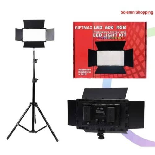 Led 600 Rgb With Batteries/ Charger & Stand