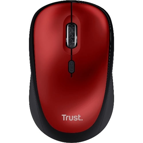 Trust Yvi+ Wireless Mouse - Silent - Red - View 3