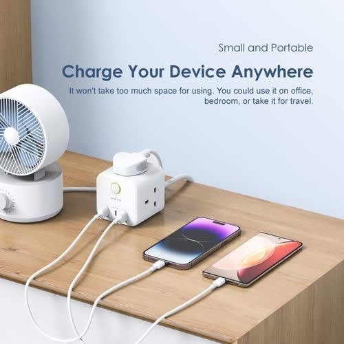 Oraimo Powerhub C 6-in-1 Power Expansion Cube Extension Charger 20w - View 3