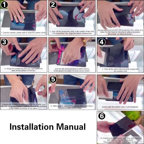 Samsung Galaxy Z Fold 5 Flexible Screen Protector - Glass - View 4