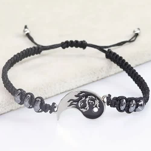 1pair Black/ White  Couple Beaded Bracelet - View 5