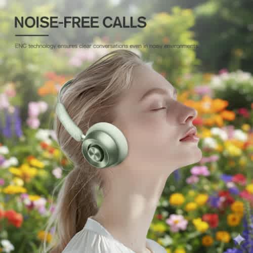 Retro Design Noise-cancelling Wireless Bluetooth 5.4 Headphone - Model Rb830hb Green - View 5