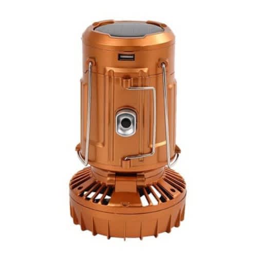 Portable Solar Charging Rechargeable Camping Light With Fan - View 2