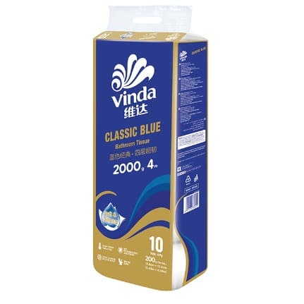 Classic Blue 200g 4ply Bathroom Tissue - Pack Of 60 Rolls - View 3