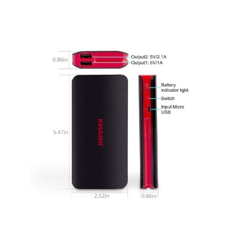 Portable Power Bank With Dual Usb Ports - 10000mAh - View 3