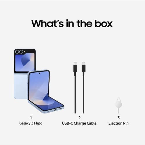 Galaxy Z Flip 6 - 256GB ROM - 12GB RAM - 6.7" - 50mp - 4000mAh - Blue - View 9