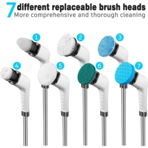 7-in-1 Electric Spin Scrubber Cordless Handheld Cleaning Brush - View 2
