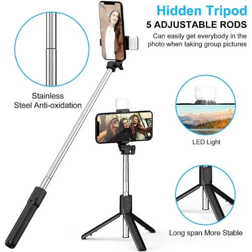 R1s Bluetooth Selfie Sticks - View 3