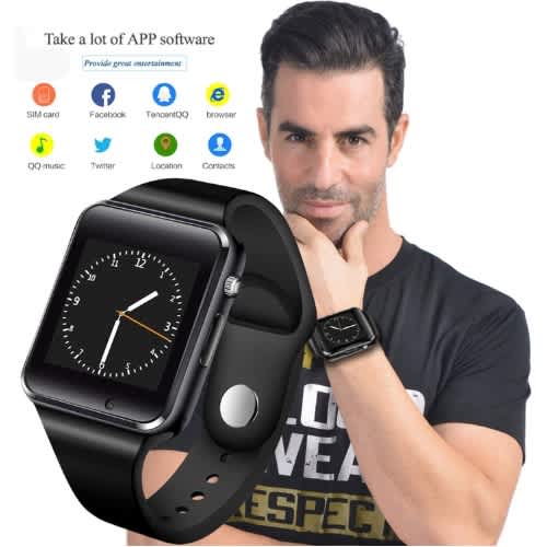 A1 Phone Smart Watch With Sim And Memory Card Slots – Black - View 9