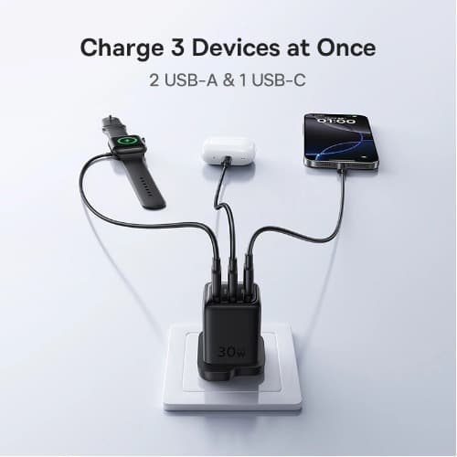 30w Enerfill Fn11 Gan5 Fast Charger 2xusb A + 1 Xtype-c - View 2