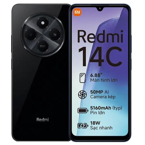 Redmi 14C - 6.88" - 6GB RAM - 128GB ROM - 4G LTE - Dual SIM - Fingerprint - 5160mAh - Black