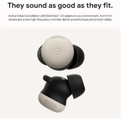 Pixel Buds Pro 2 - Active Noise Cancellation - Bluetooth Headphones - Porcelain - View 2