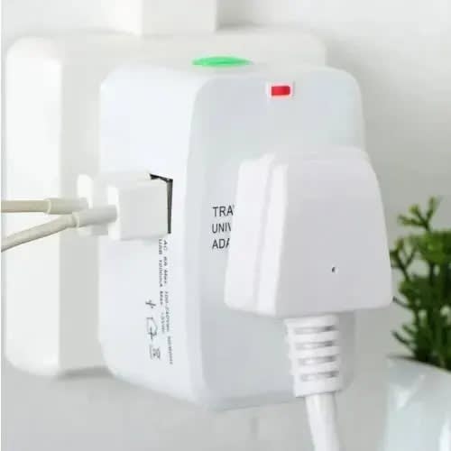 Travel Adaptor With Surge Protector And 2usb Port- All In One - View 3