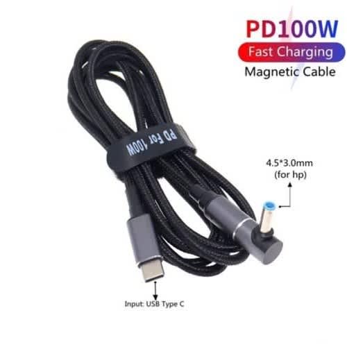 Hp Pd100w Usb-c 18.5-20v Small Blue Pin Cable - View 2