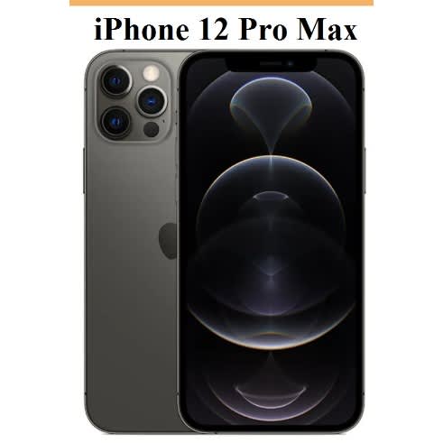 iphone 12 Pro Max - 6.7" - 6GB RAM - 128GB ROM - 5g - Nano Sim + E-sim - 3000mAh - Grey - Renewed