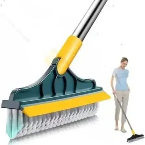 3 In 1 Bathroom Tiles & Toilet Floor Walls Corner Brush With Wiper - View 3