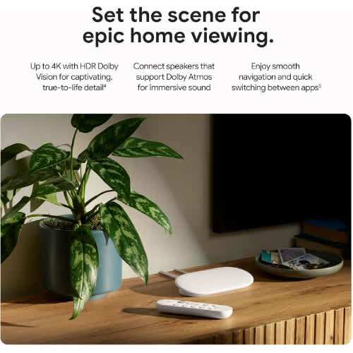 Google Tv Streamer 4k - Fast Streaming Entertainment On Your Tv With Voice Search Remote - View 2