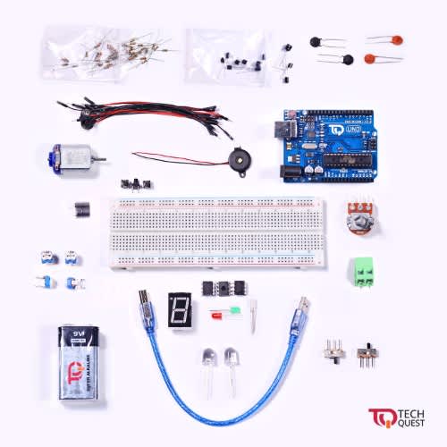 Diy Electronic Starter Kit With Arduino Uno And 20 Components - View 2