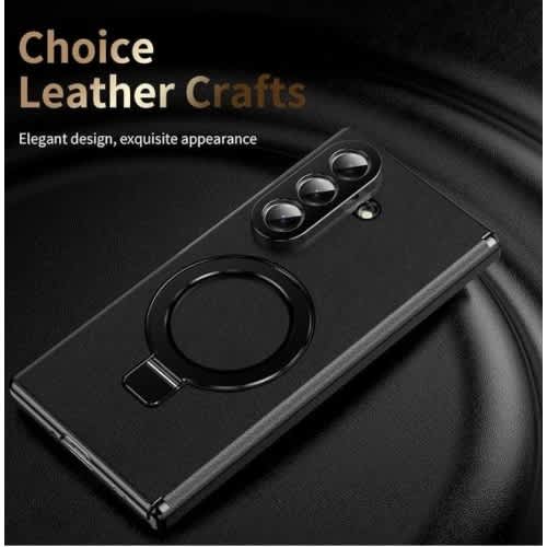 Case With Magnetic Magsafe Stand And Tempered Glass For Samsung Galaxy Z Fold 5 - Black - View 3