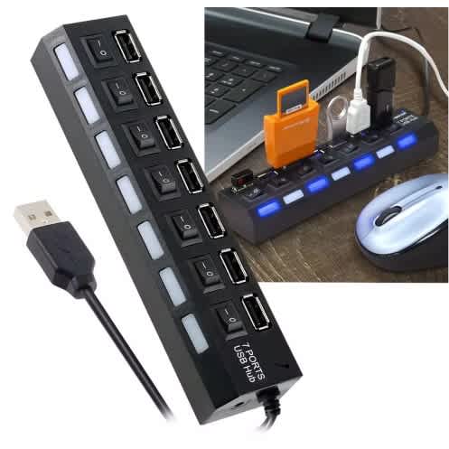 7 Port Powered Usb Hub - View 5